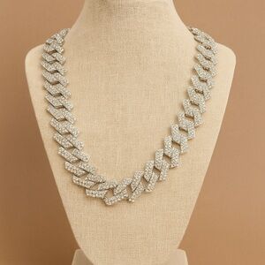17 inch Iced Hip Hop Miami Cuban Link Chain for Men and Women